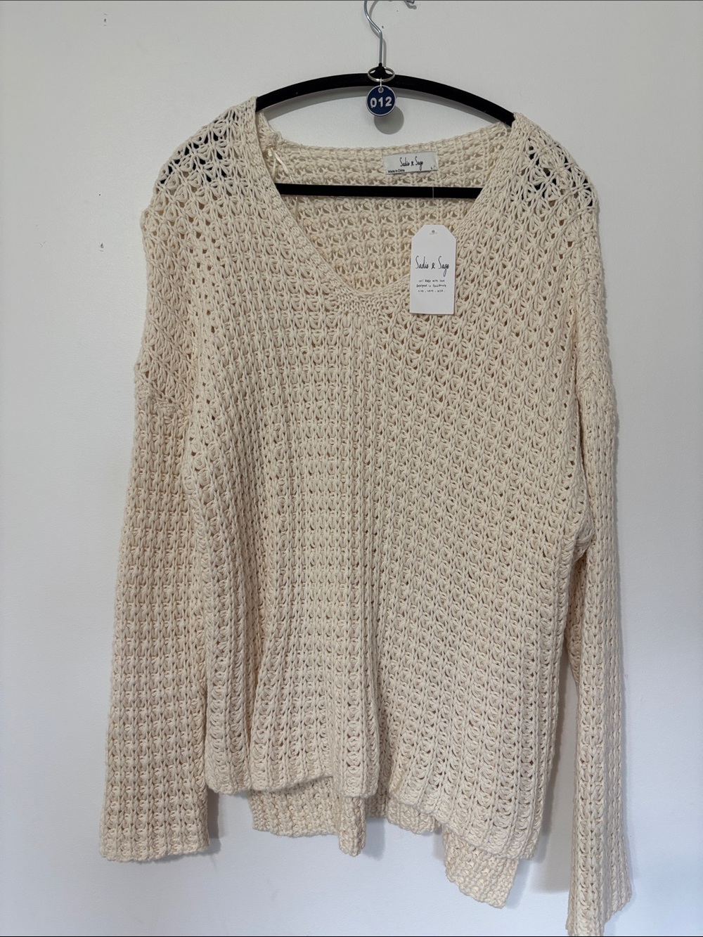 012 NWT SADIE & SAGE SWEAT SWEATER
